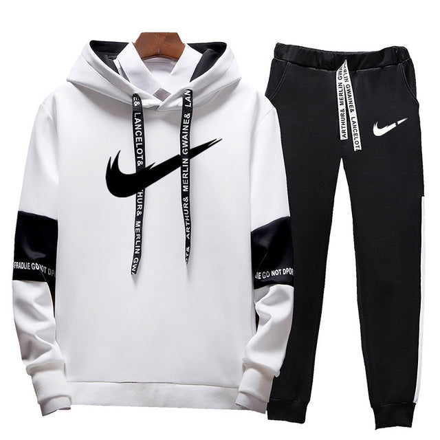 Men's Sportswear 2 Piece Hooded Sportswear Casual Running Suit